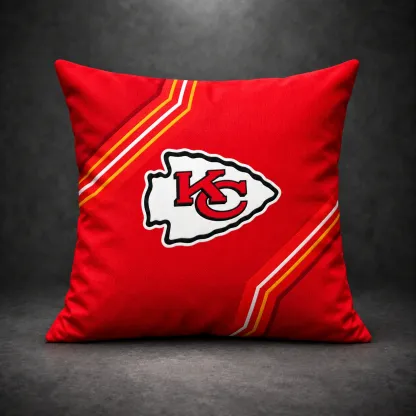 Kansas City Chiefs Football Throw Pillow - studio front view