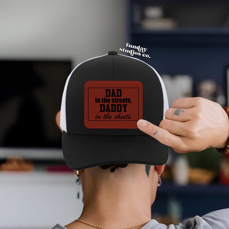 Funny Leather Patch Dad Hat, Dad Life Trucker Hat, Fathers Day Gift
