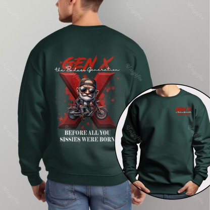 Custom Cool Biker Gen X T-shirt