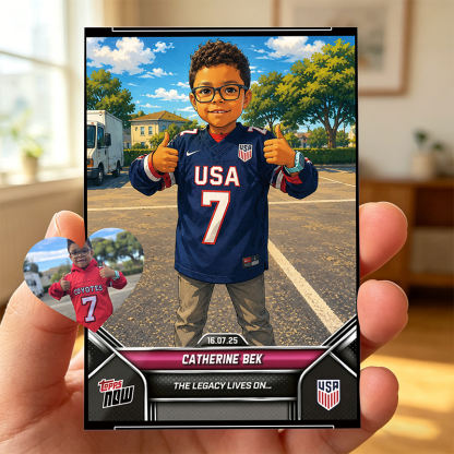 Personalized Anime Football Trading Card Custom Photo Fan Collectible ⚽