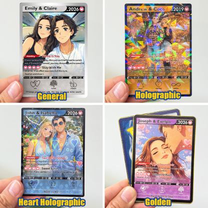 50% OFF💕Personalized Couple Anime Trainer icon Card