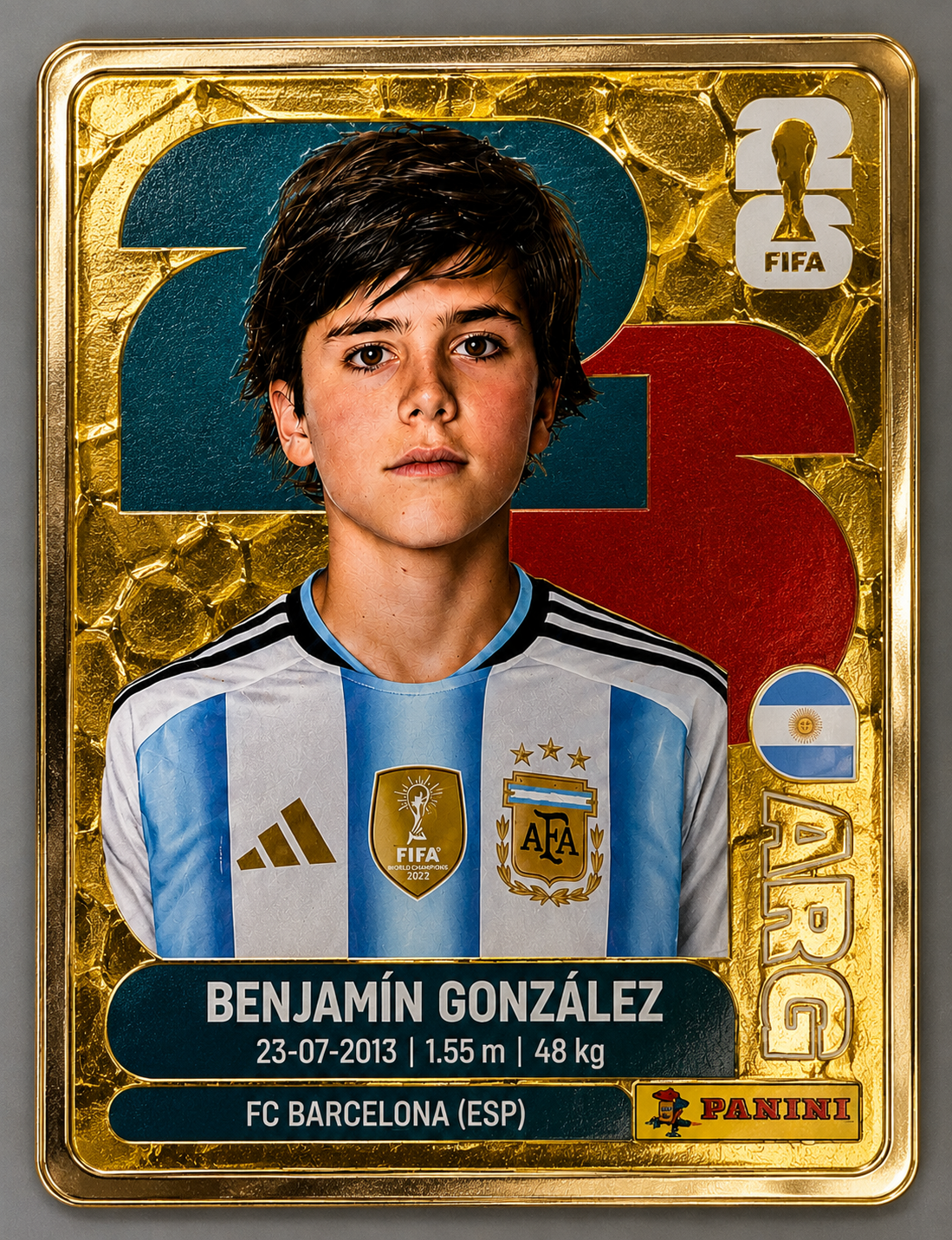 Official 2026 World Cup Player Custom Card