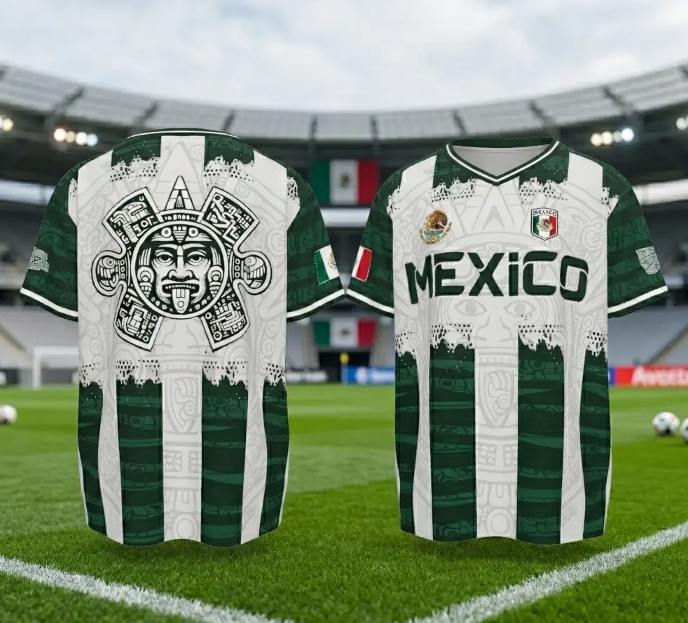2026 Mexico Aztec Calendar Soccer Jersey | Piedra del Sol World Cup Fan Football Shirt