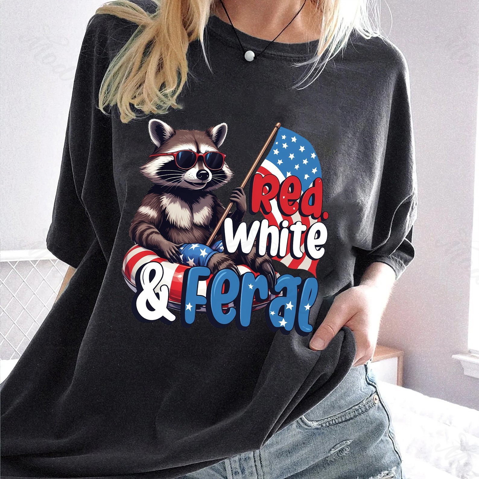 Red White and Feral Shirt, 4th of July Shirt