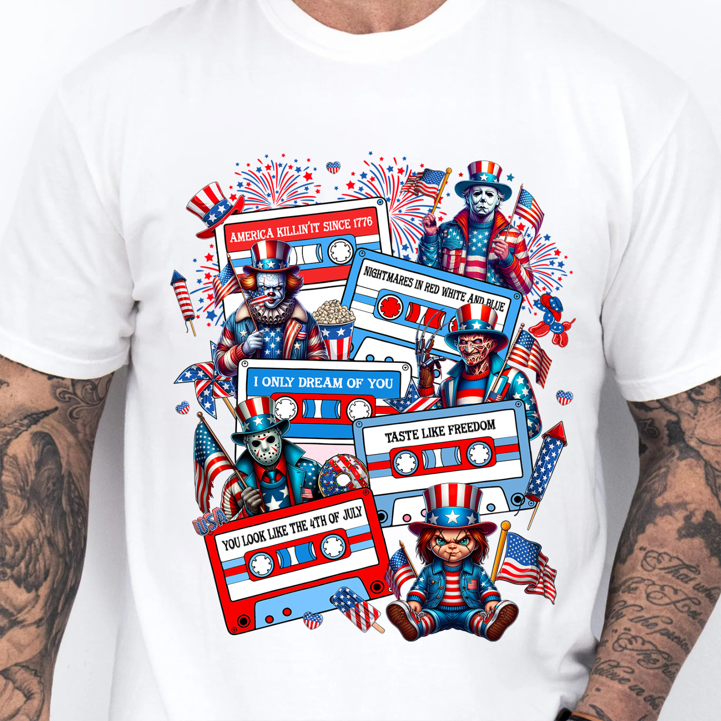 Horror Movie Killers Independence Day Shirt