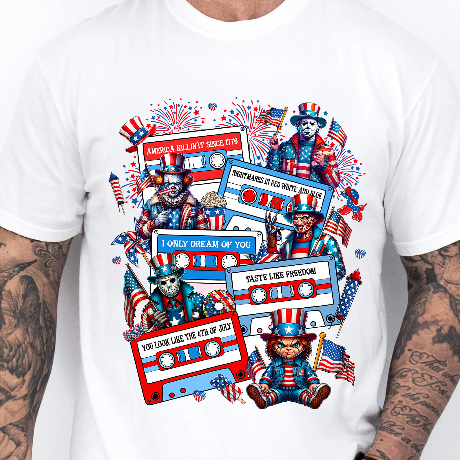 Horror Movie Killers Independence Day Shirt