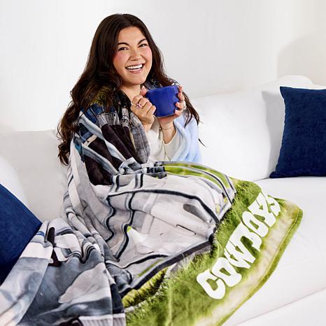 Football Fan NFL Stadium View Throw Blanket