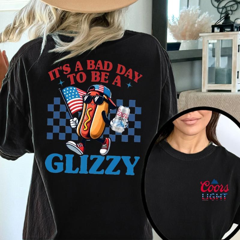 “Bad Day Glizzy” American Summer BBQ Hot Dog Tee