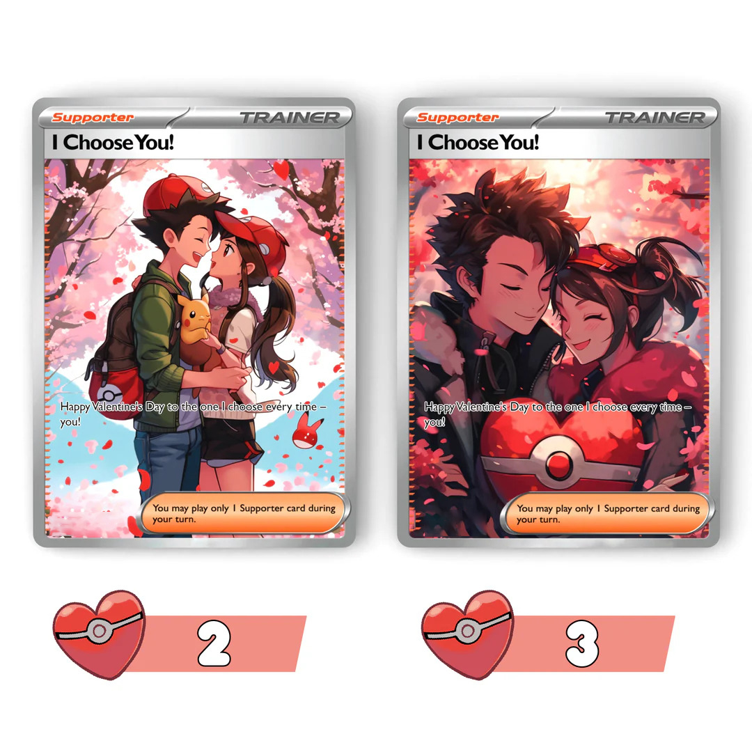 Custom Anime Game Valentine's Day Card