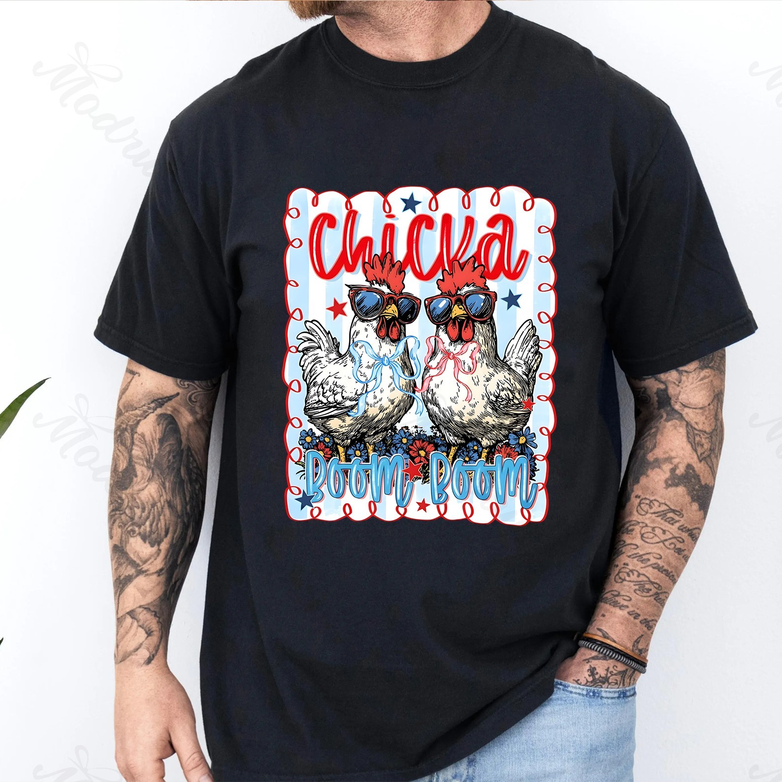 Retro Chicken 4th Of July Shirt