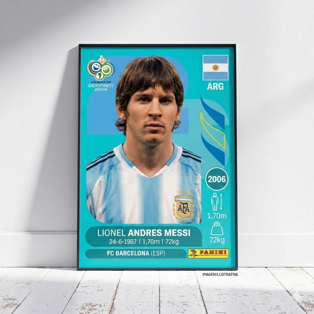 Messi Collector's Sticker-Style Poster - World Cup Edition