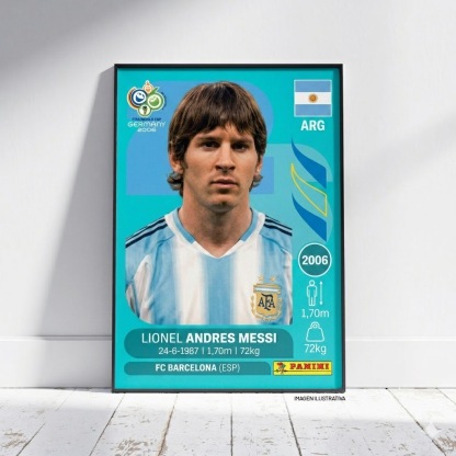 Messi Collector's Sticker-Style Poster - World Cup Edition