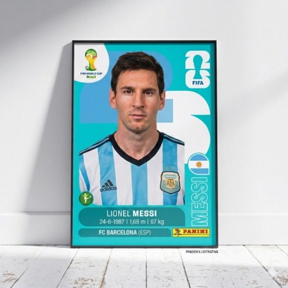 Messi Collector's Sticker-Style Poster - World Cup Edition
