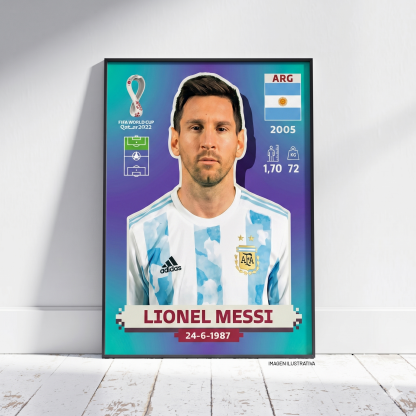 Messi Collector's Sticker-Style Poster - World Cup Edition