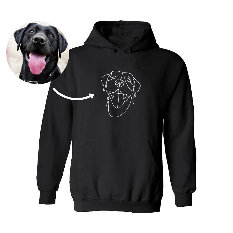 Custom Embroidered Line Drawing T-shirt/Hoodie/Crewneck