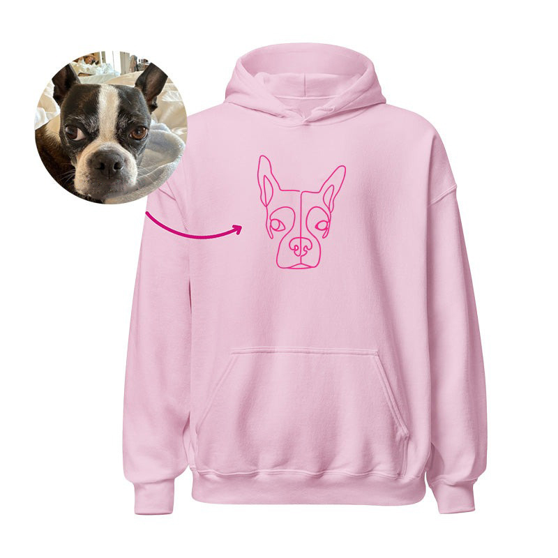 Custom Embroidered Line Drawing T-shirt/Hoodie/Crewneck