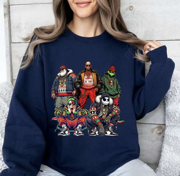 Christmas Movie Character Sweatshirt(Customized Title)