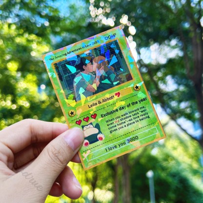 Custom Anime Photo Couple Card For Your love