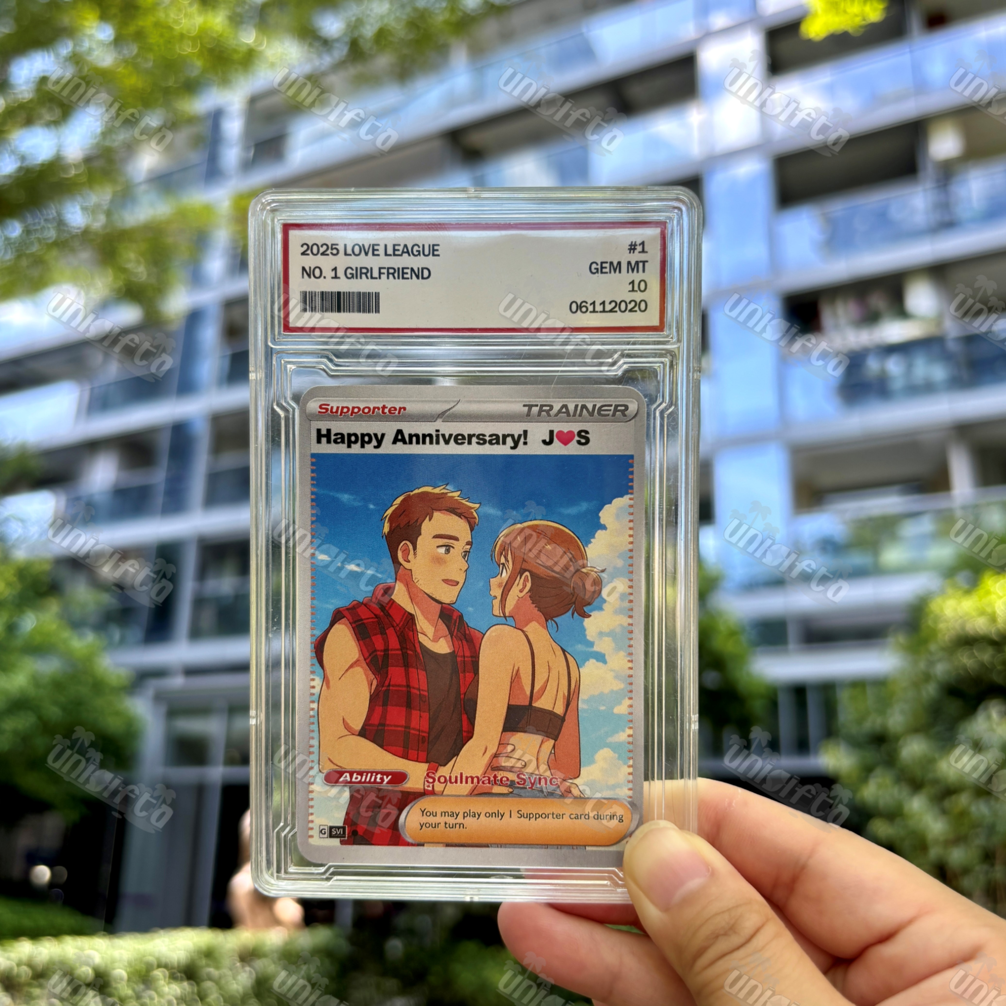 Personalized Couple Photo Anime Style Card