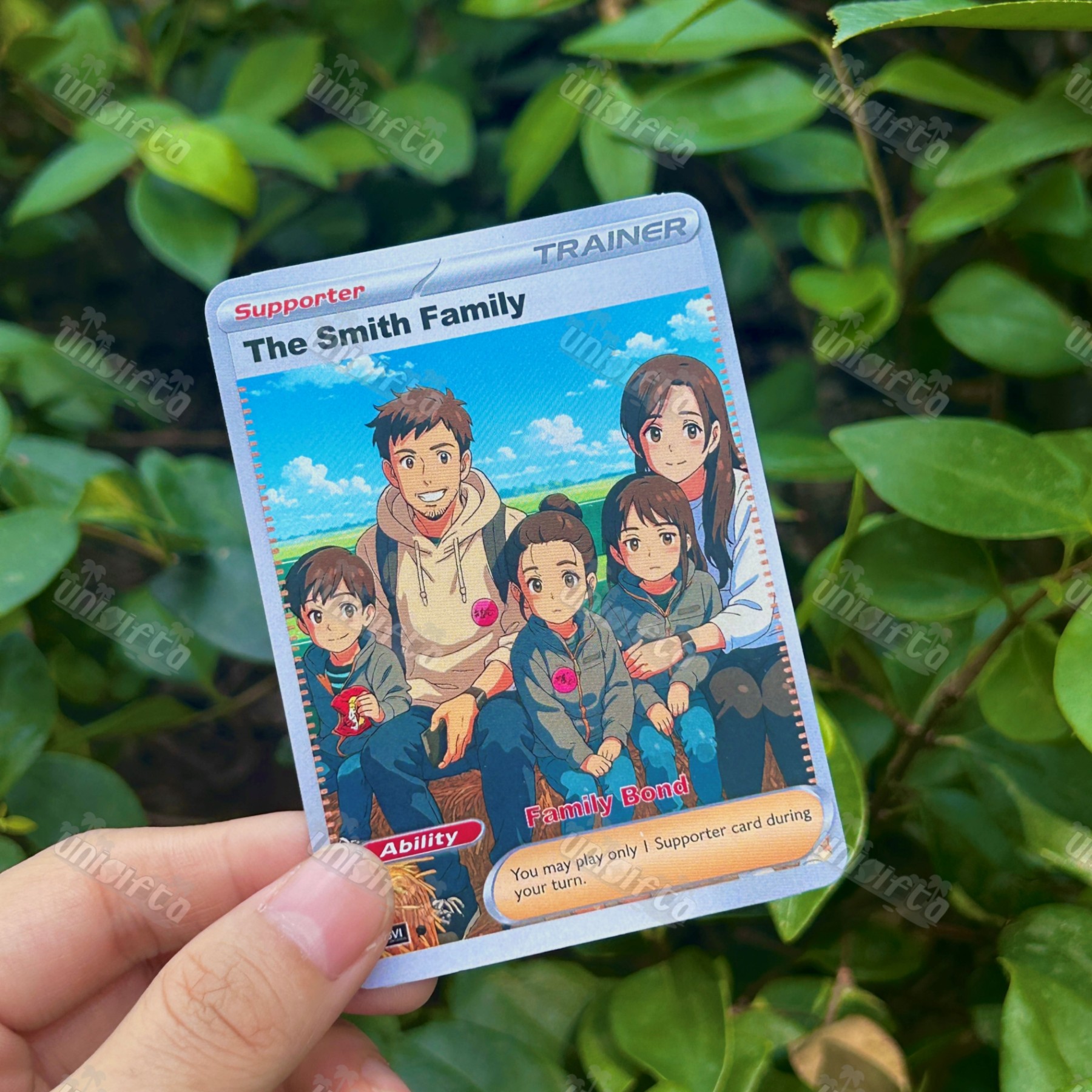 Personalized Couple Photo Anime Style Card