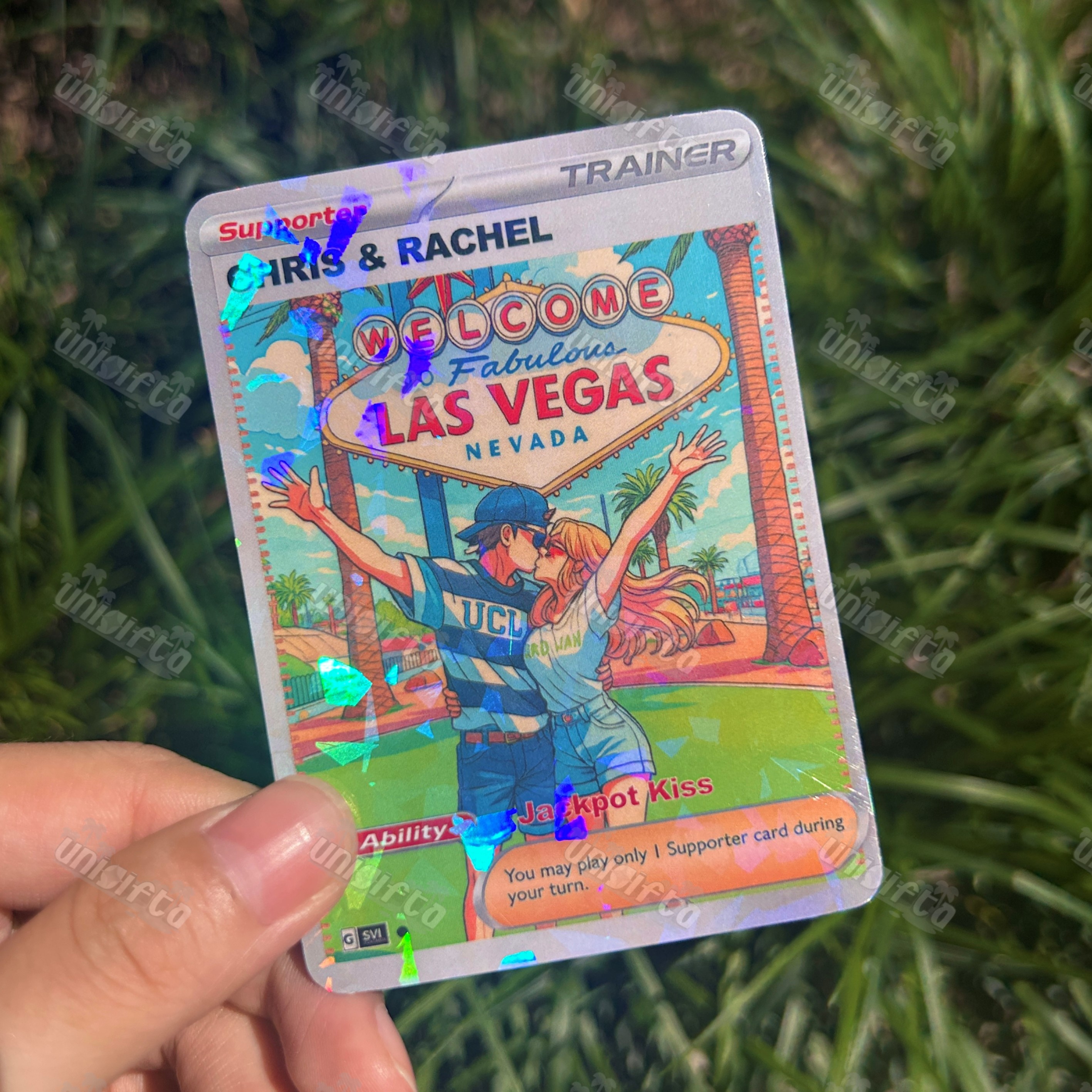 Personalized Couple Photo Anime Style Card