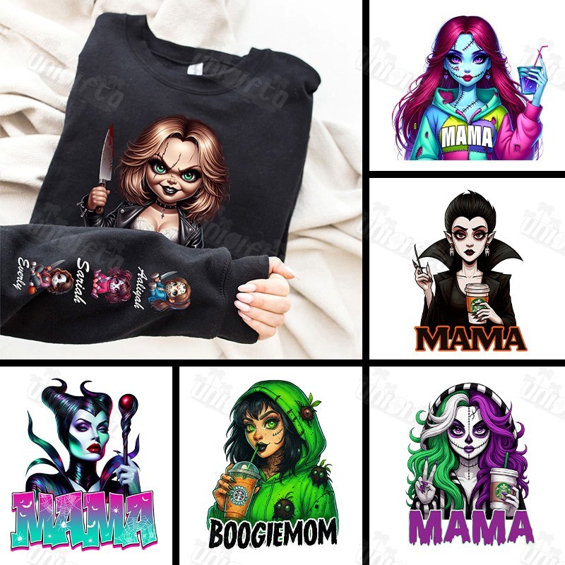 “Spooky Mama” Halloween Customizable Crewneck Hoodies