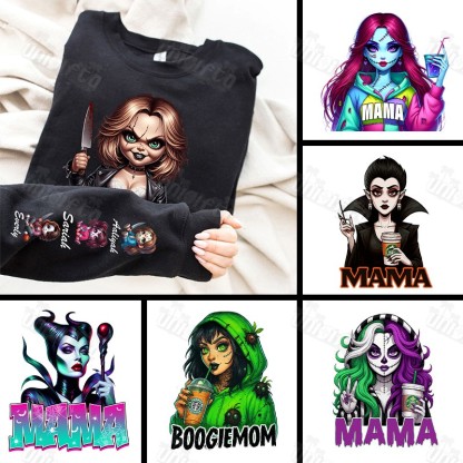 “Spooky Mama” Halloween Customizable Crewneck Hoodies