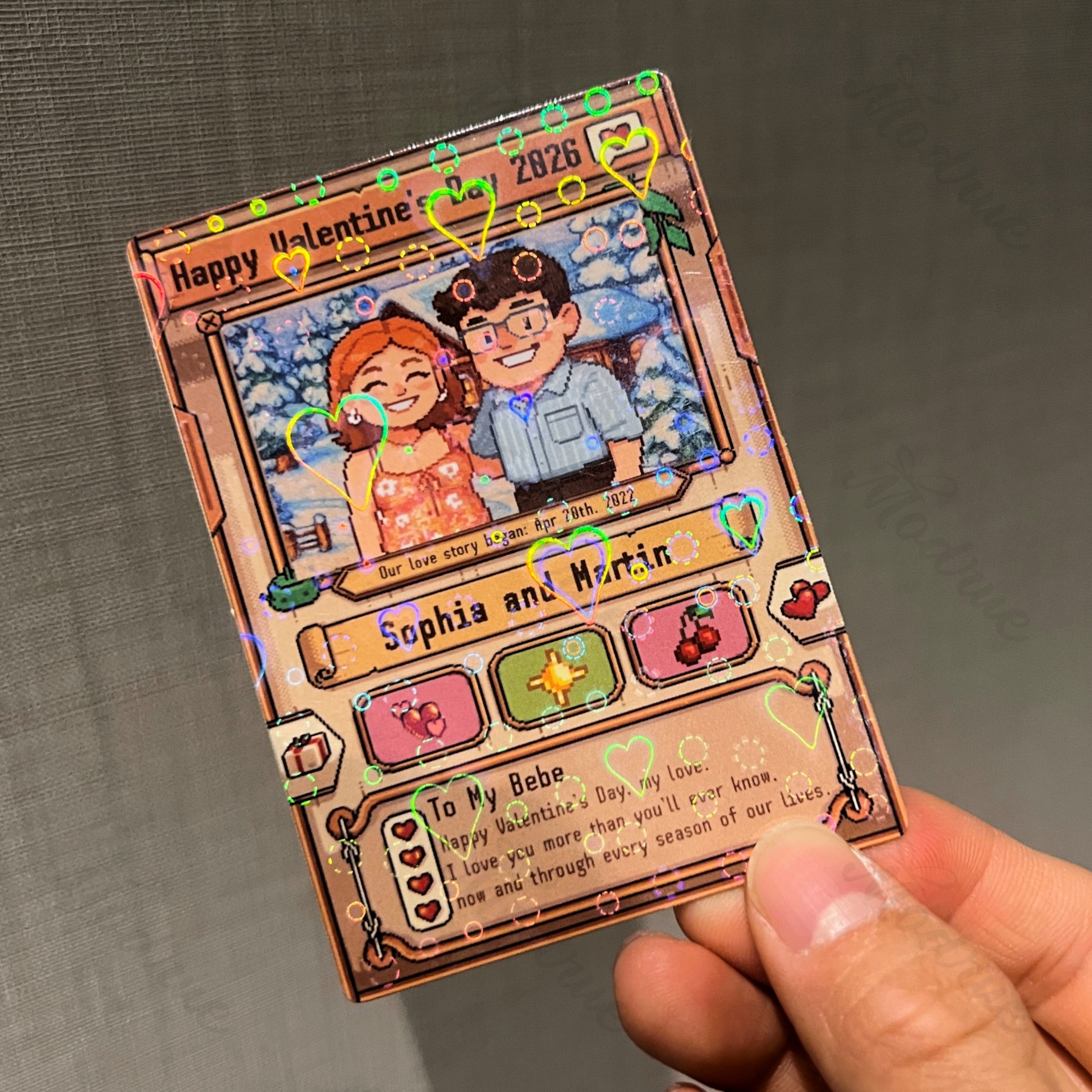 Custom Anniversary Card for Farming Game Lovers