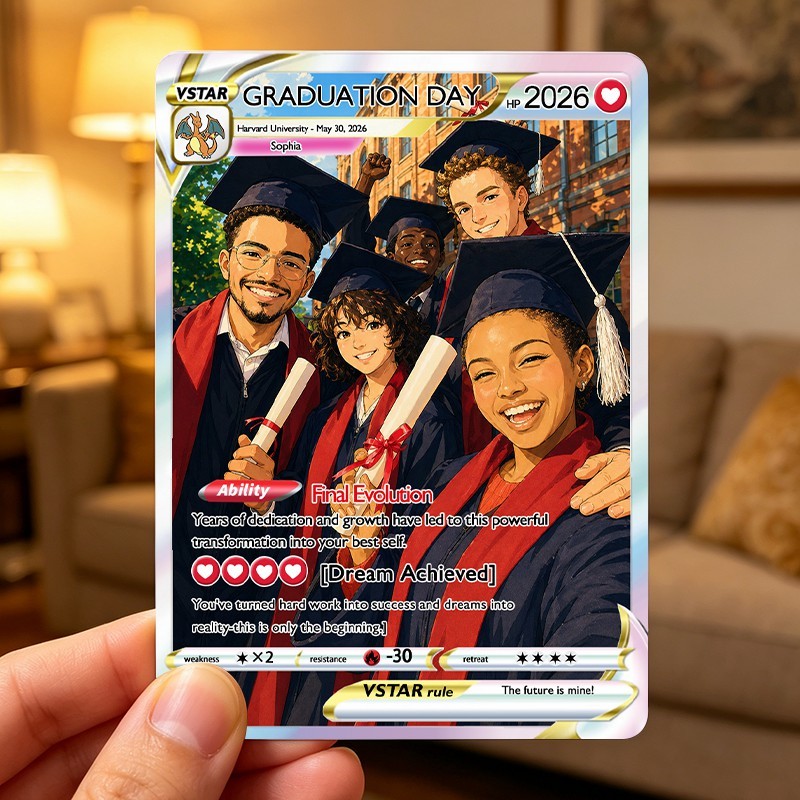 Personalized Photo Anime VMAX Card For Graduation Season
