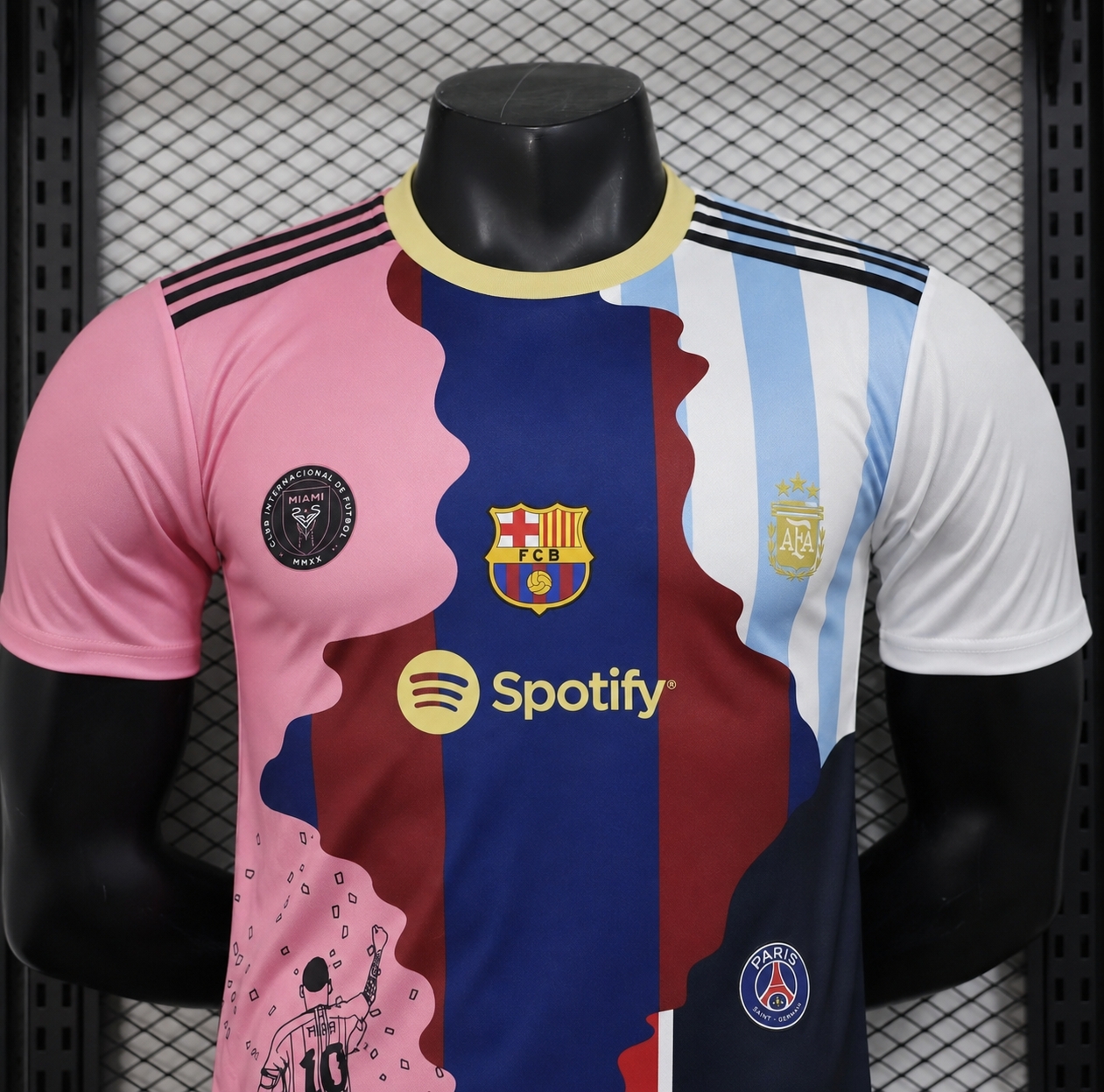Multi-Color Messi Soccer Jersey – Iconic #10 Player Name & Number Fan Kit