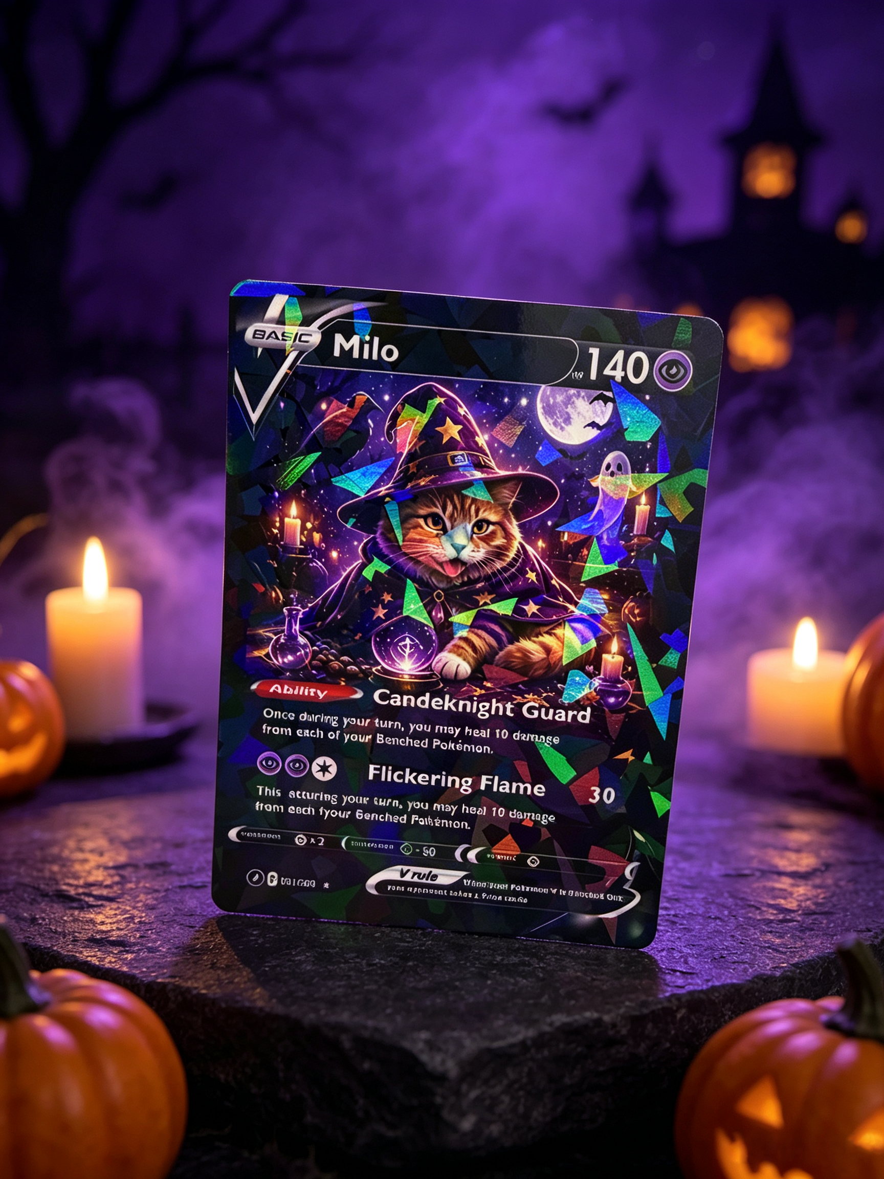 Halloween Magical Pets Custom Collectible Trading Cards 🎃