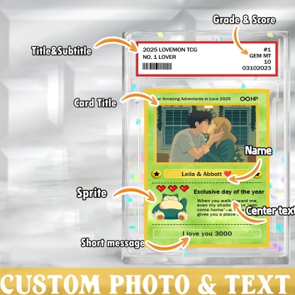 Custom Anime Photo Couple Card For Your love