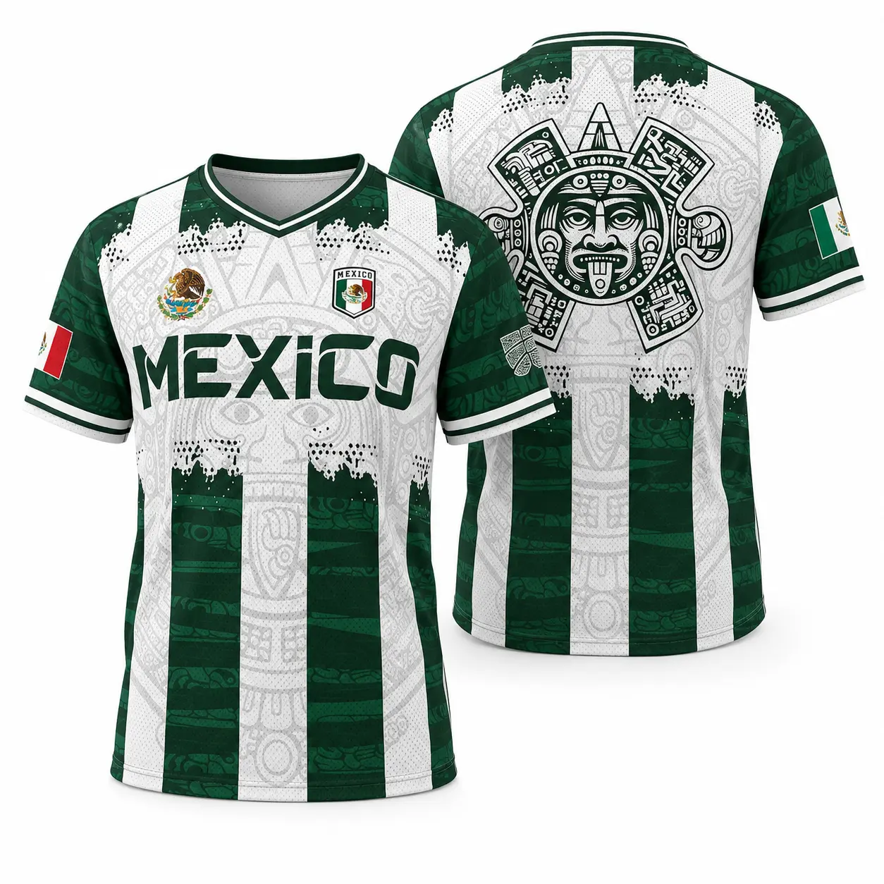 2026 Mexican Soccer Jersey - Aztec Calendar Heritage Football Shirt