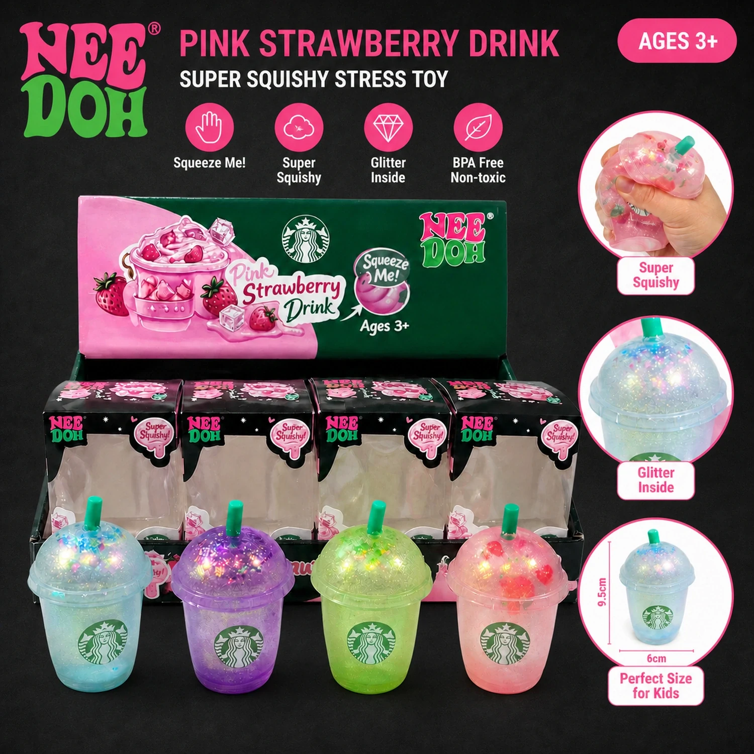 Iced Coffee Cup Squishy – Slow Rebound Maltose Fidget