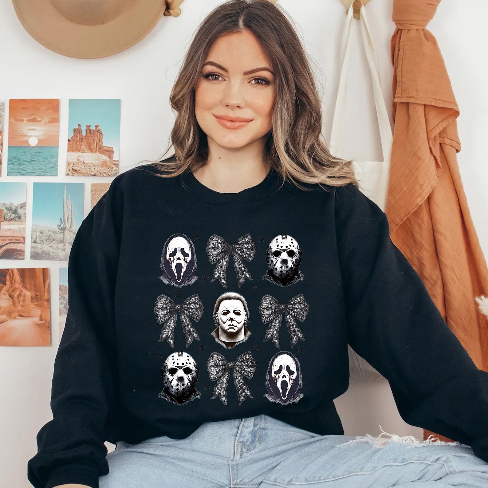 Horror Icon Butterfly Bow Shirt T-shirt/Crewneck/Hoodie