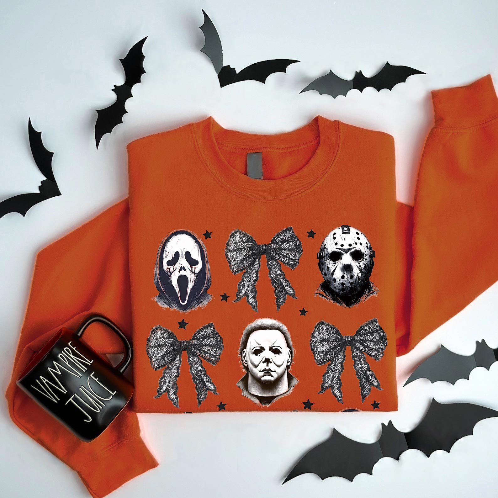 Halloween Coquette Bow Horror Characters Shirt