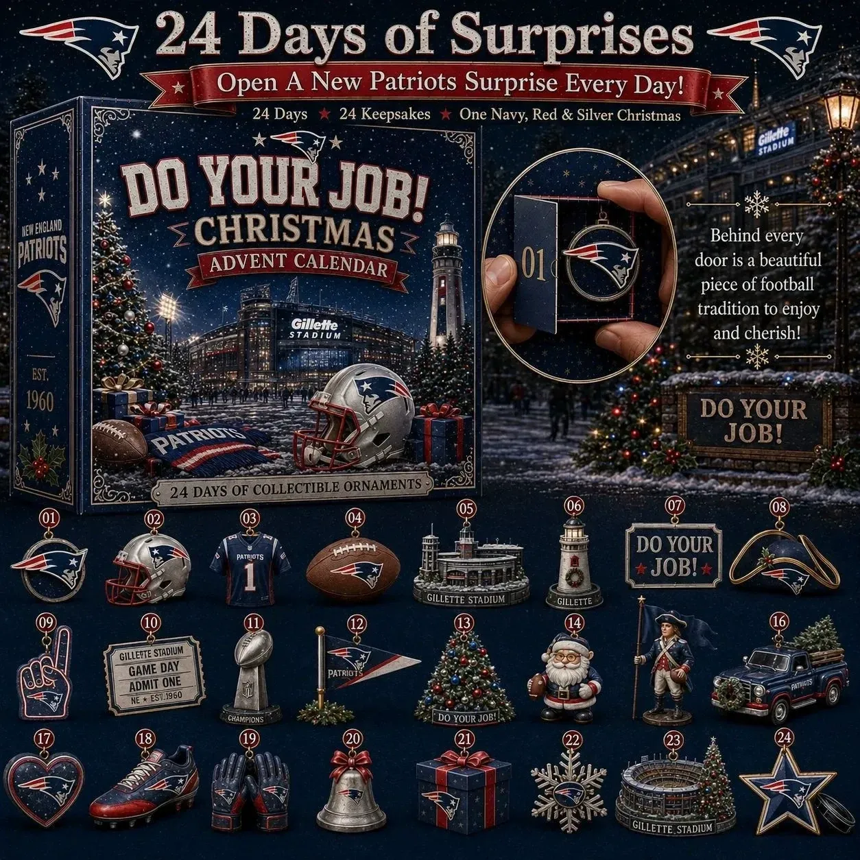 New England Patriots 24-day advent calendar