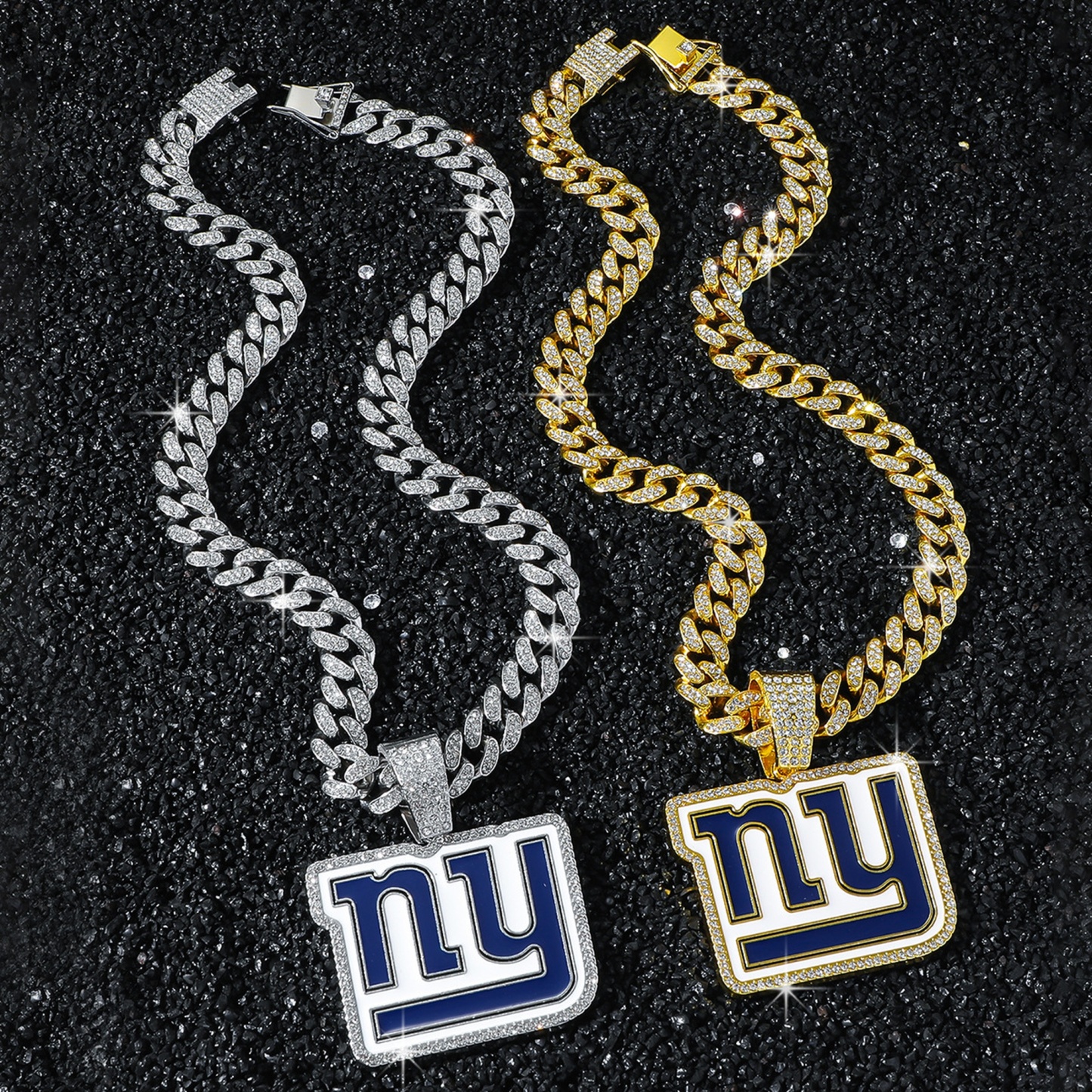 Football Team Cuban Link Pendant Necklace
