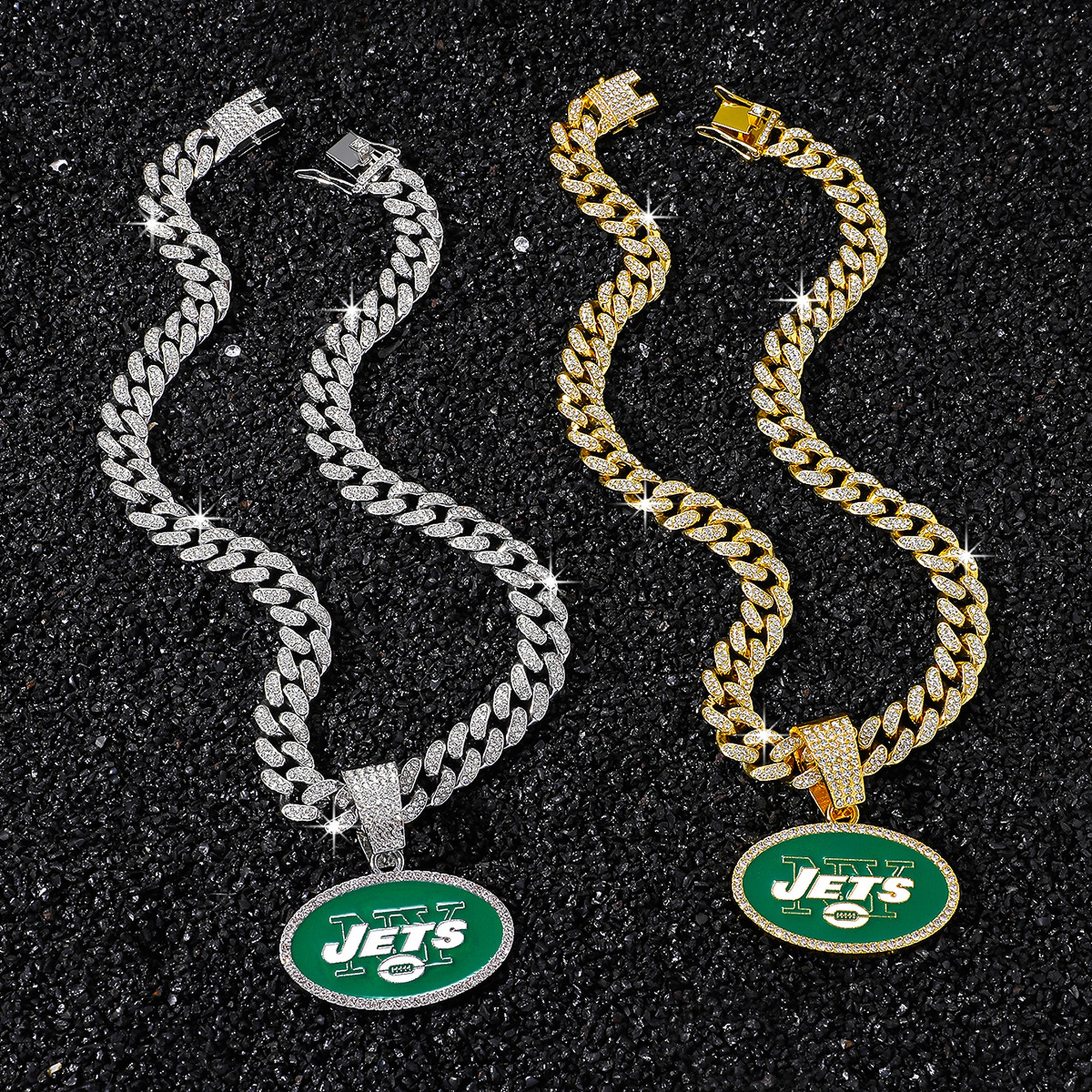 Football Team Cuban Link Pendant Necklace