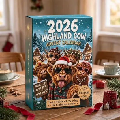 Highland Cow Advent Calendar detail