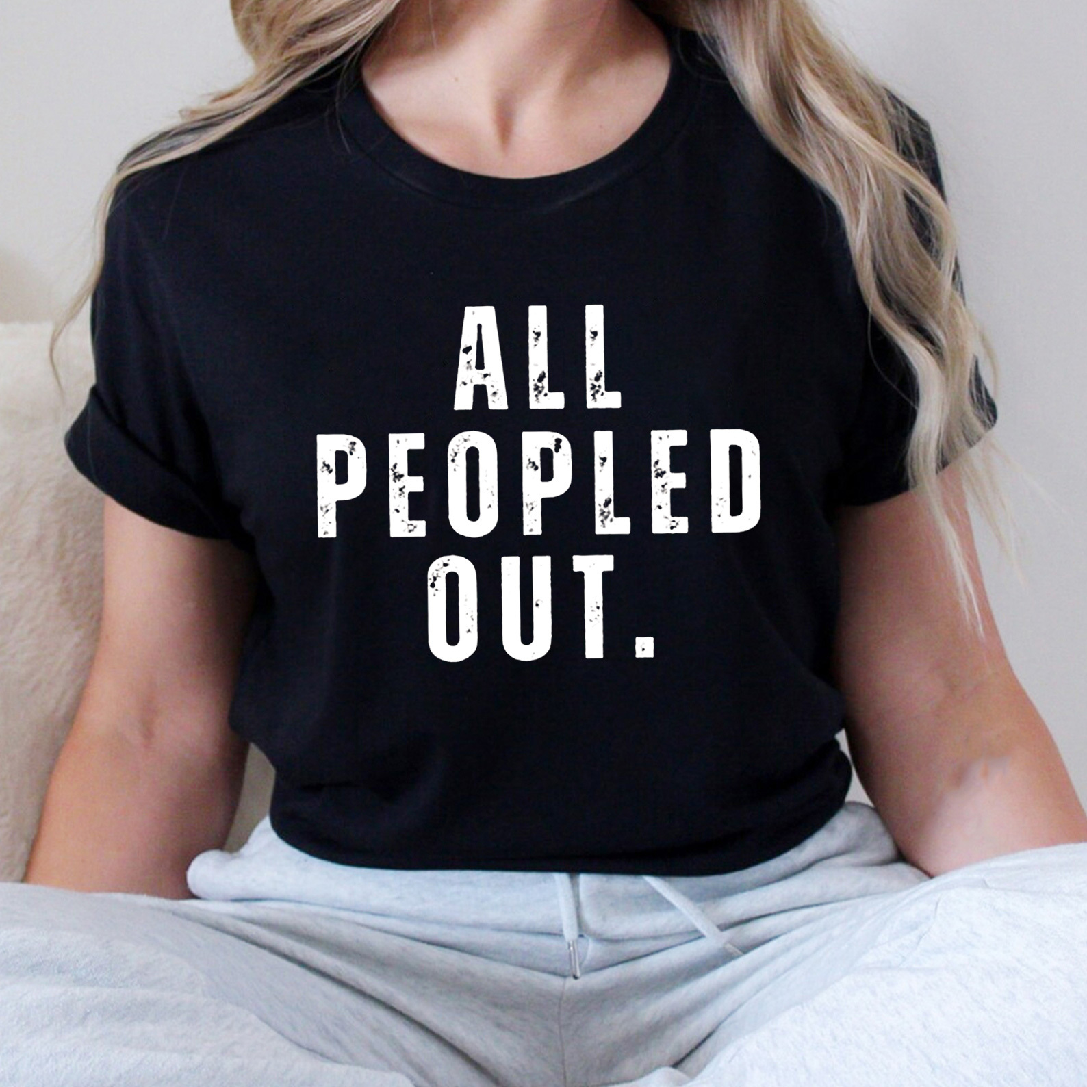 Vintage All Peopled Out T Shirt