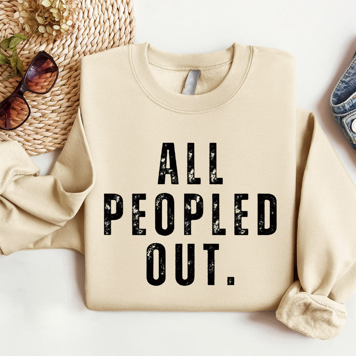 Vintage All Peopled Out T Shirt
