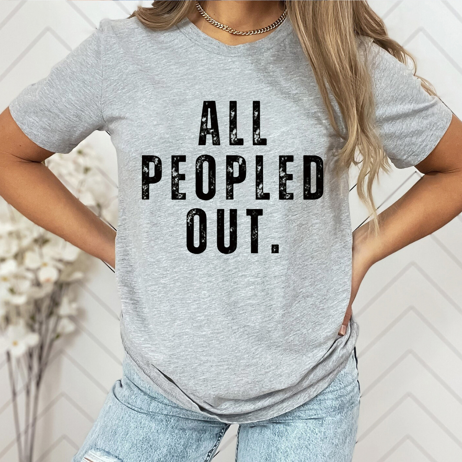 Vintage All Peopled Out T Shirt