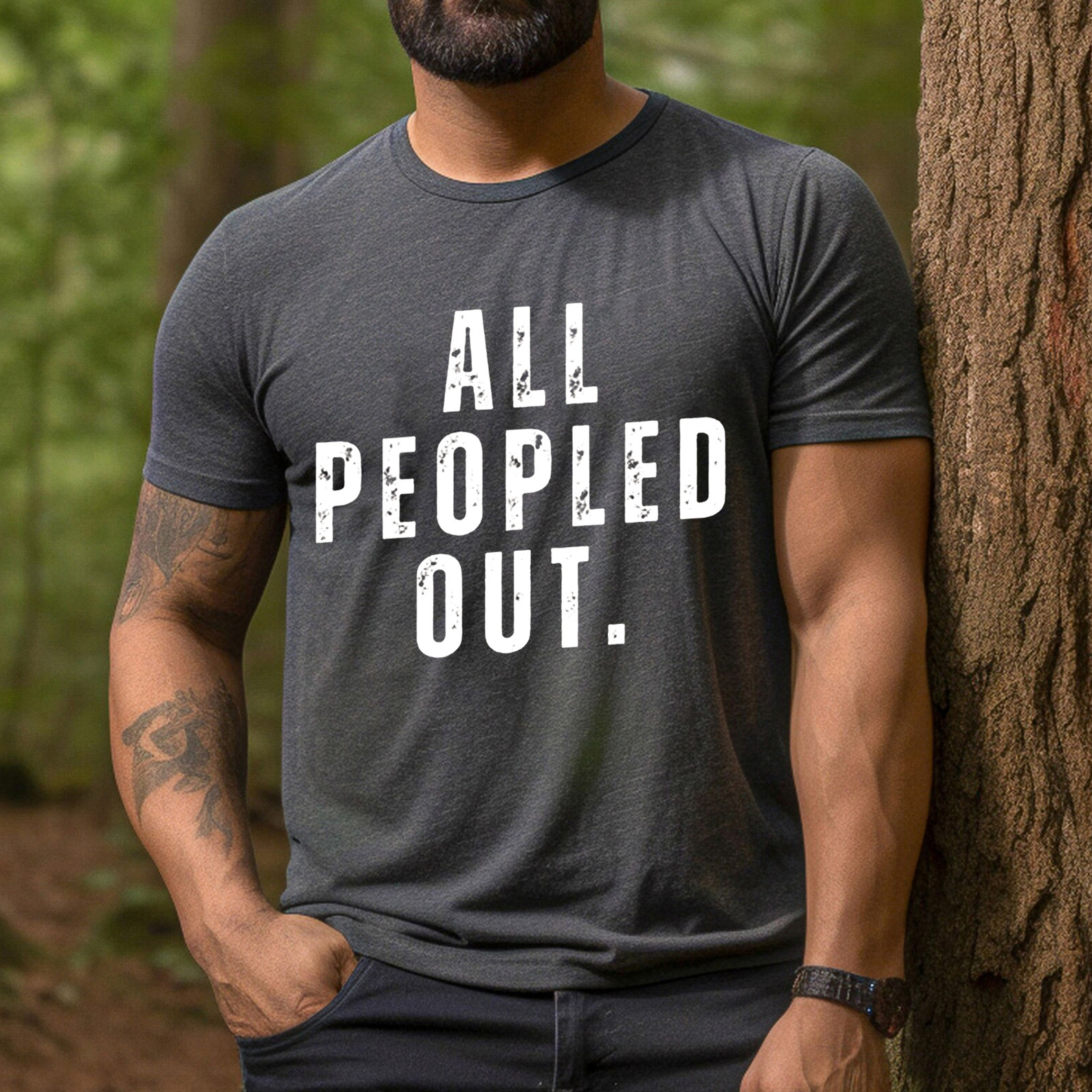 Vintage All Peopled Out T Shirt