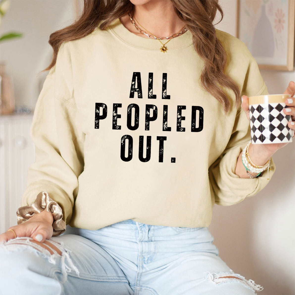 Vintage All Peopled Out T Shirt