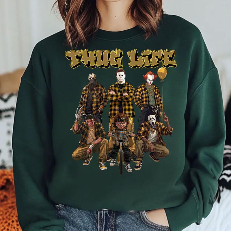 Halloween Thug Life Horror IP Graphic Apparel - Streetwear T-Shirt, Crewneck & Hoodie