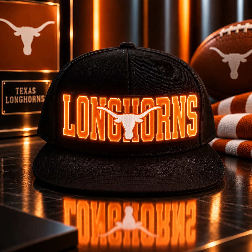 Texas Longhorns LED Light-Up College Football Fan Snapback Cap