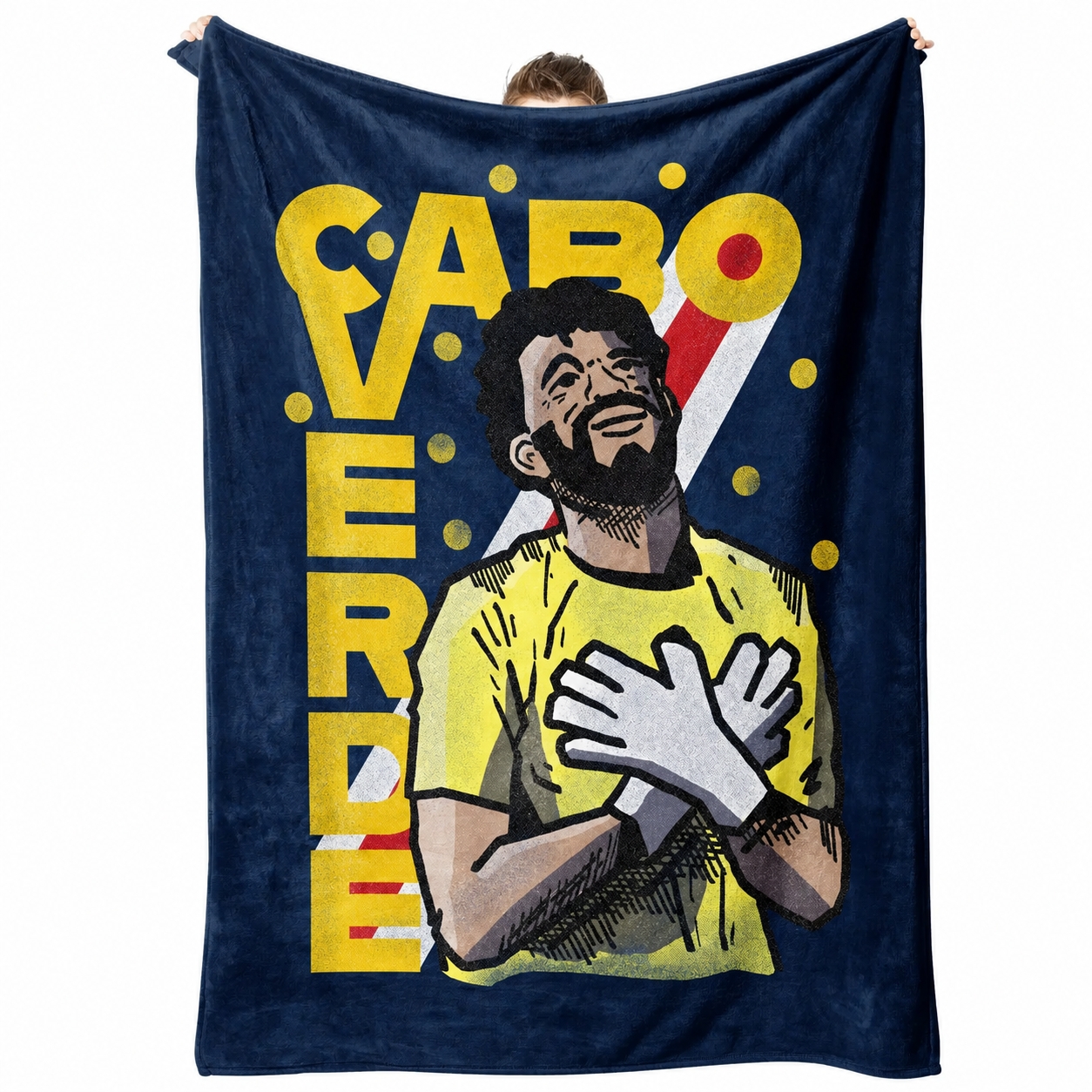 Cabo Verde Football "National Pride" Comic Graphic Fleece Blanket