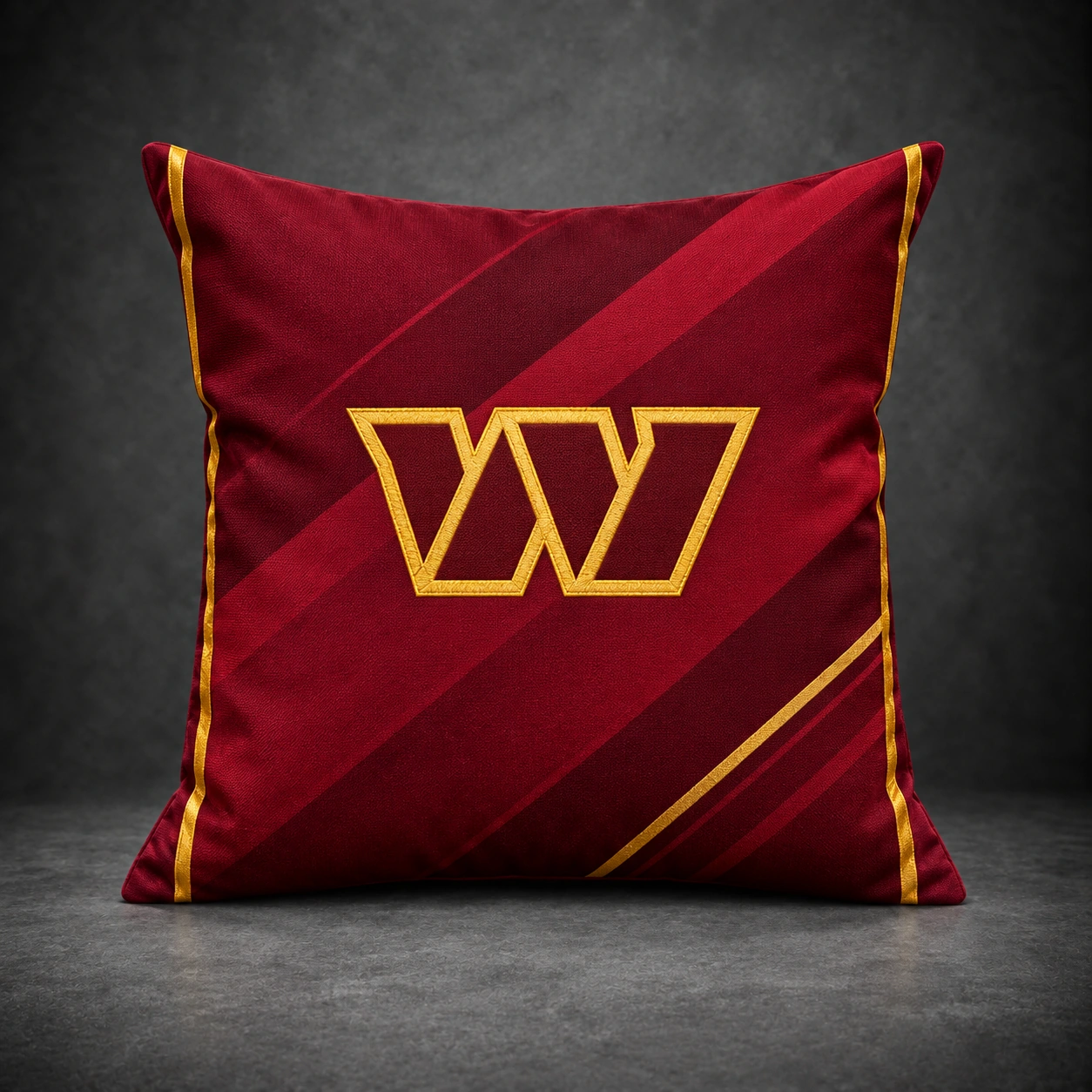 Washington Commanders Football Throw Pillow - studio front view