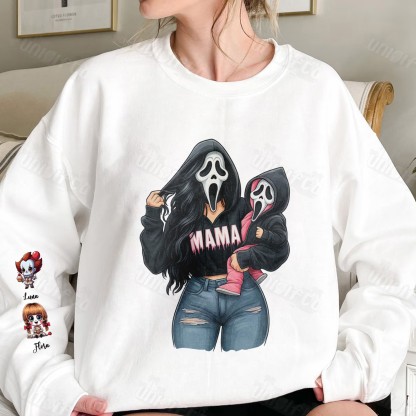 Spooky Mama and Mini Ghost Halloween Sweatshirt